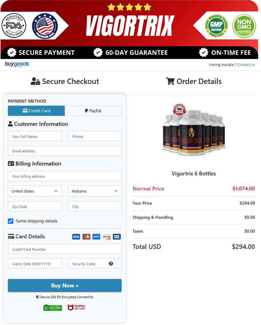 Vigortrix Vigortrix Order Page